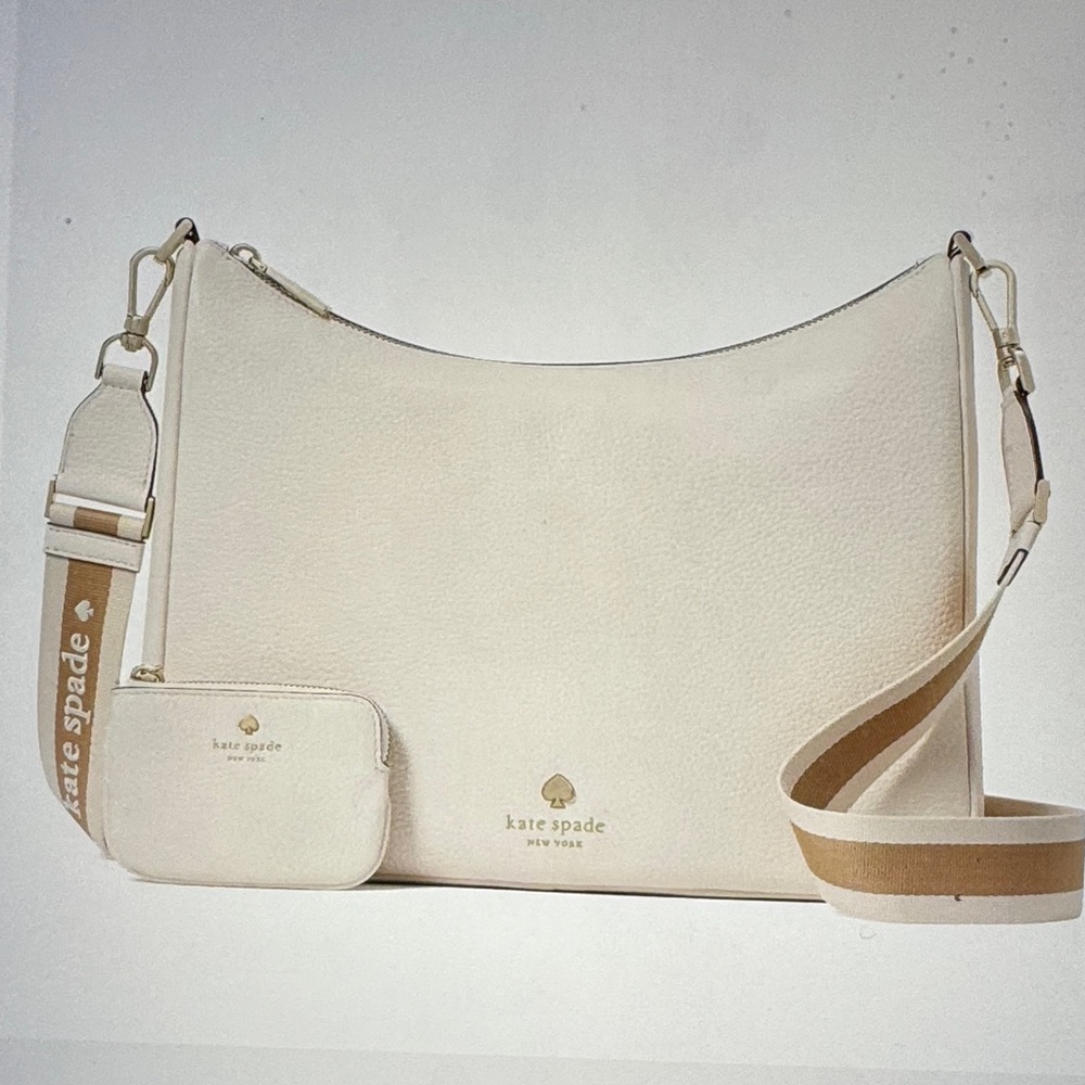 NWT Kate Spade Rosie K5807 Medium Parchment multi Crossbody Bag with Coin Purse